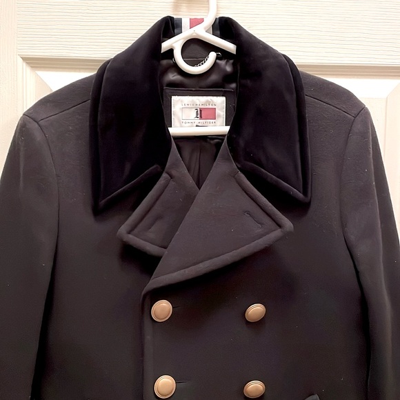 Tommy Hilfiger men’s XS black pea coat - Picture 2 of 9